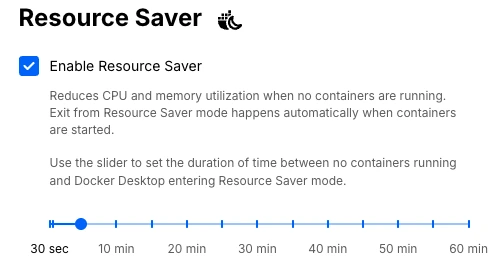 Resource Saver Settings